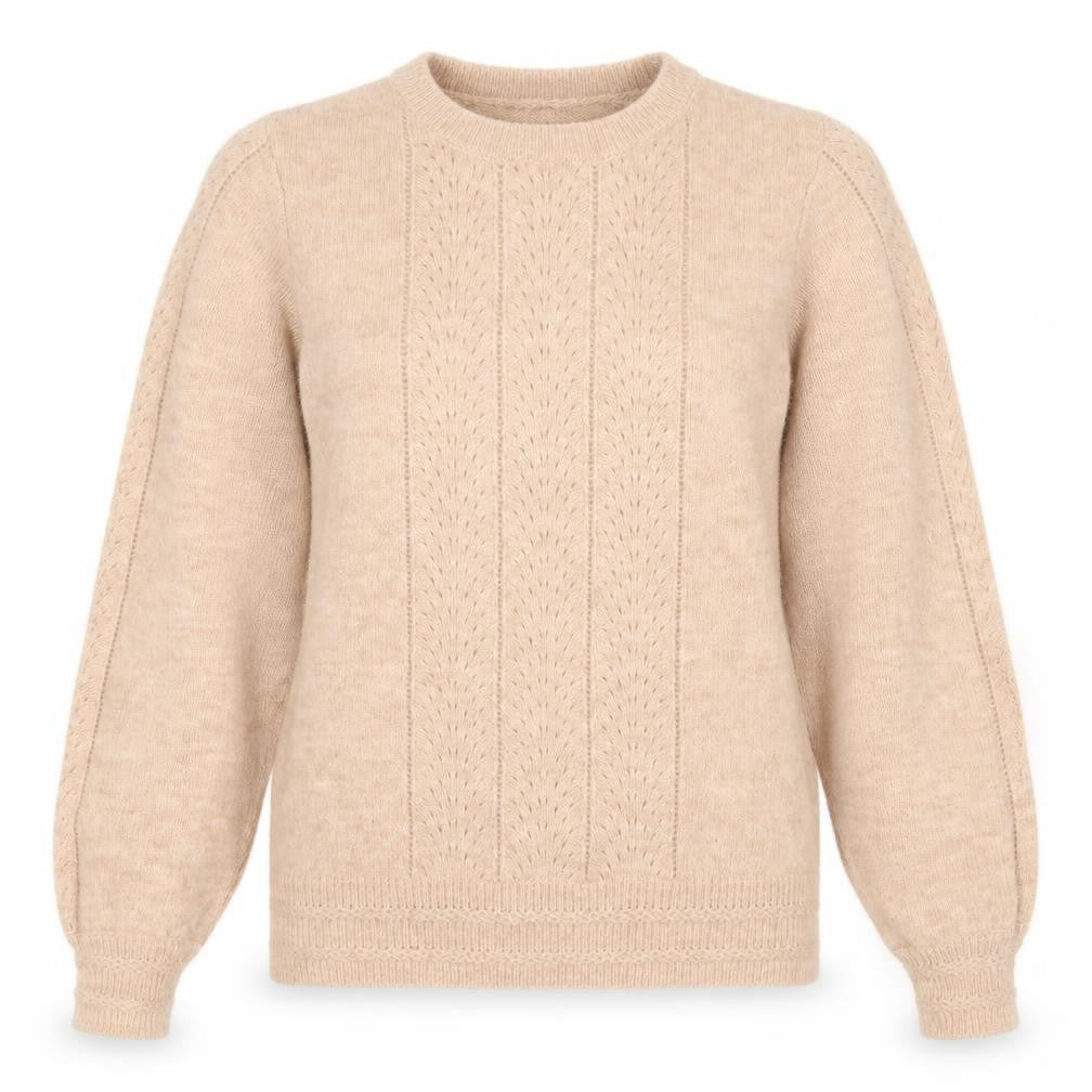 La Redoute Womens Beige Alpaca Blend Cable Knit Jumper M