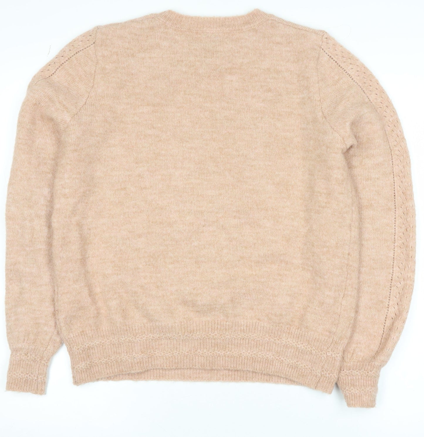 La Redoute Womens Beige Alpaca Blend Cable Knit Jumper M