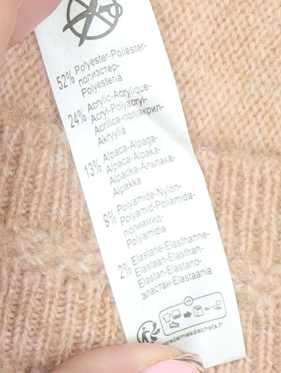 La Redoute Womens Beige Alpaca Blend Cable Knit Jumper M