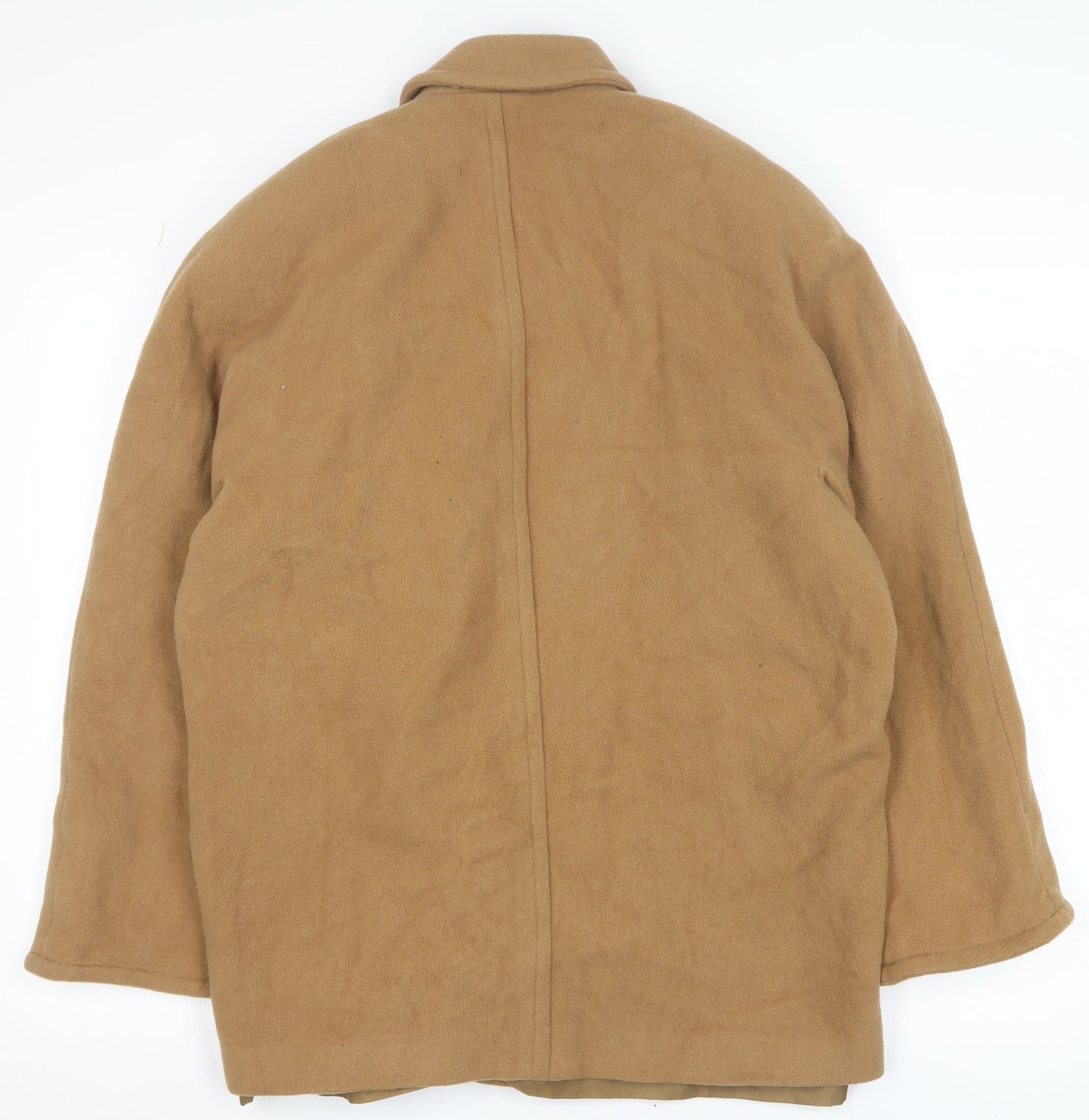 Marks and Spencer St Michael Women's Beige Wool Pea Coat UK 10 Petite Fit