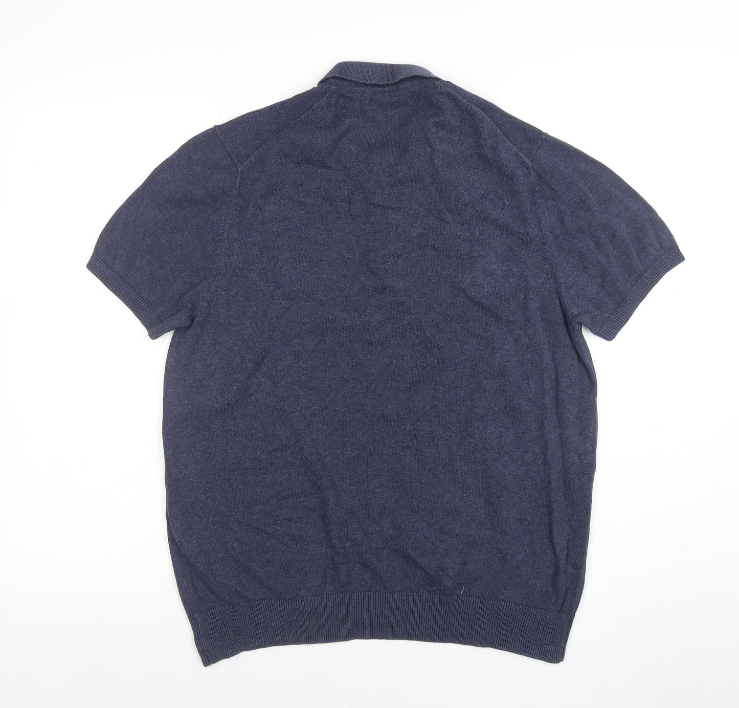 Ben Sherman Men's Blue Cotton Knit Polo Shirt Size M Short Sleeve