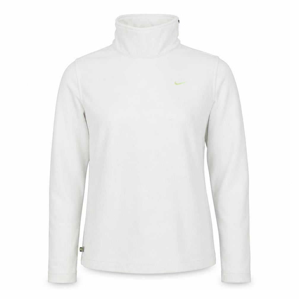 Nike Women White M Pullover Fleece Sweatshirt Long Sleeve
