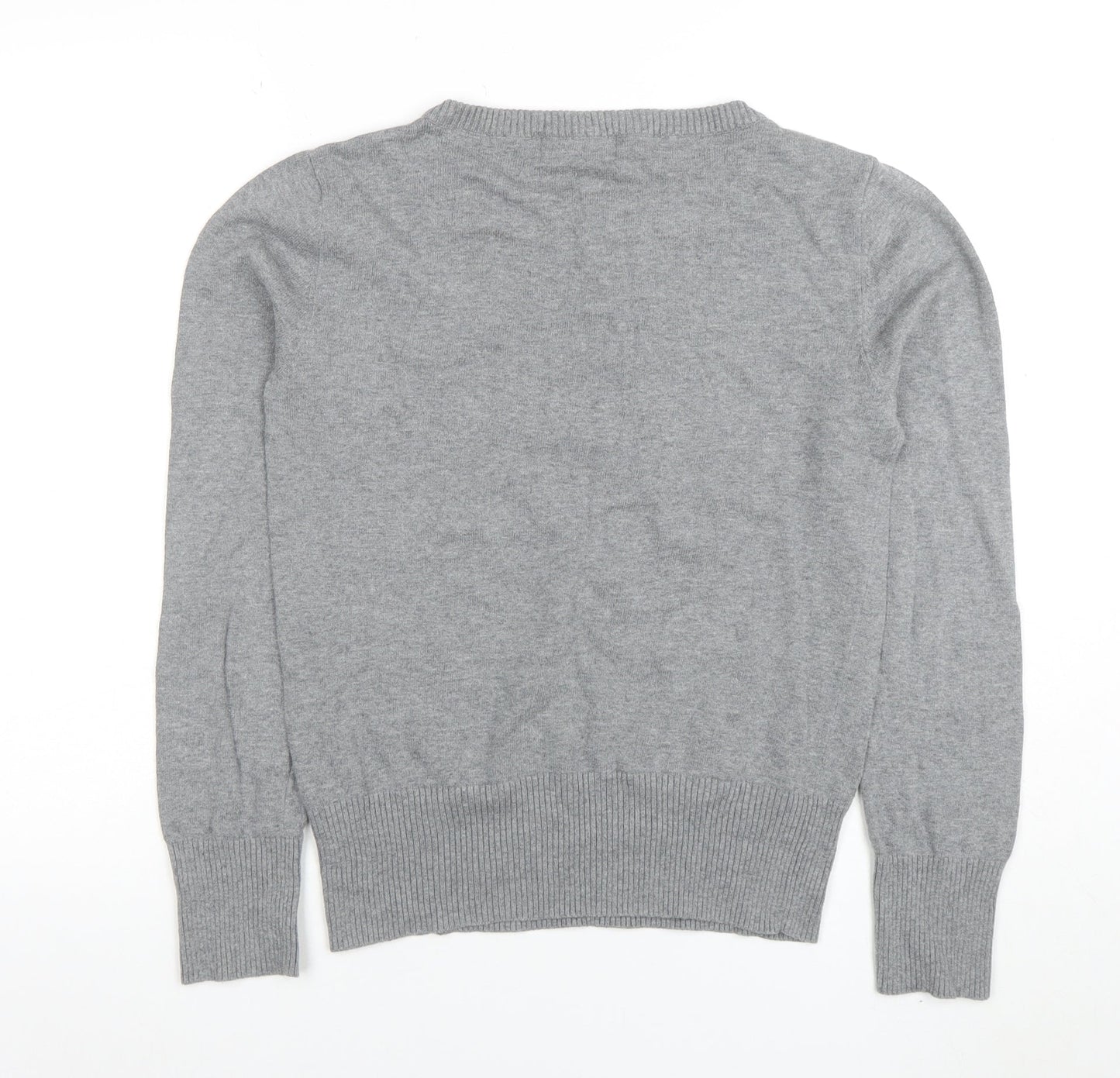 Louche Women’s Grey Unicorn Cotton Jumper Size 14 Crew Neck
