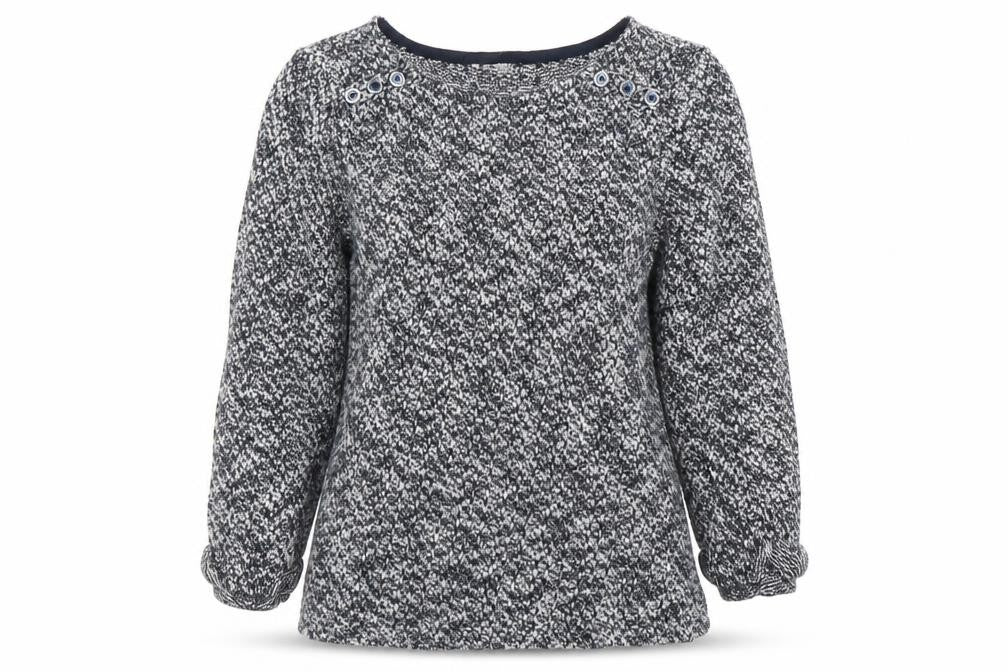 Red Herring Women's Blue Knit Button Detail Jumper Size 10