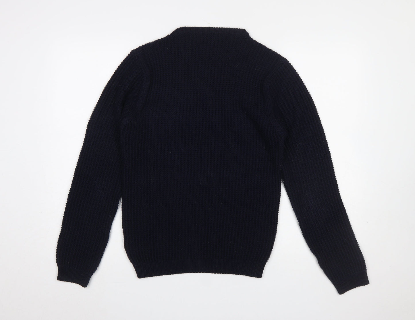 Zara Man Blue Cable-Knit Crew Neck Jumper Men’s Size S