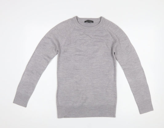 French Connection Women's Grey Crew Neck Knit Jumper Size S