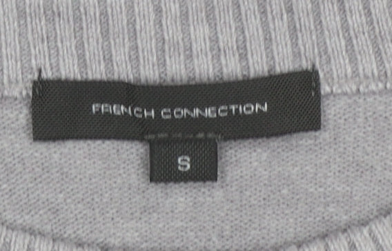 French Connection Women's Grey Crew Neck Knit Jumper Size S