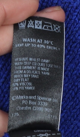 Marks and Spencer Women’s Blue Per Una Knit Jumper UK 20 Pullover