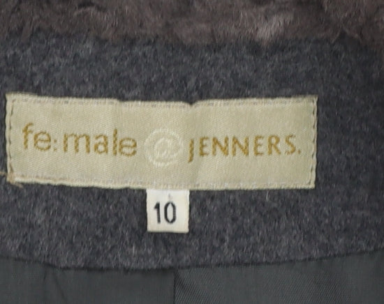 fe.male @ Jenners Women’s Grey Wool Cashmere Long Coat Size 10