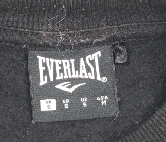 Everlast Men's Black Small Pullover Sweatshirt Crew Neck Fleece