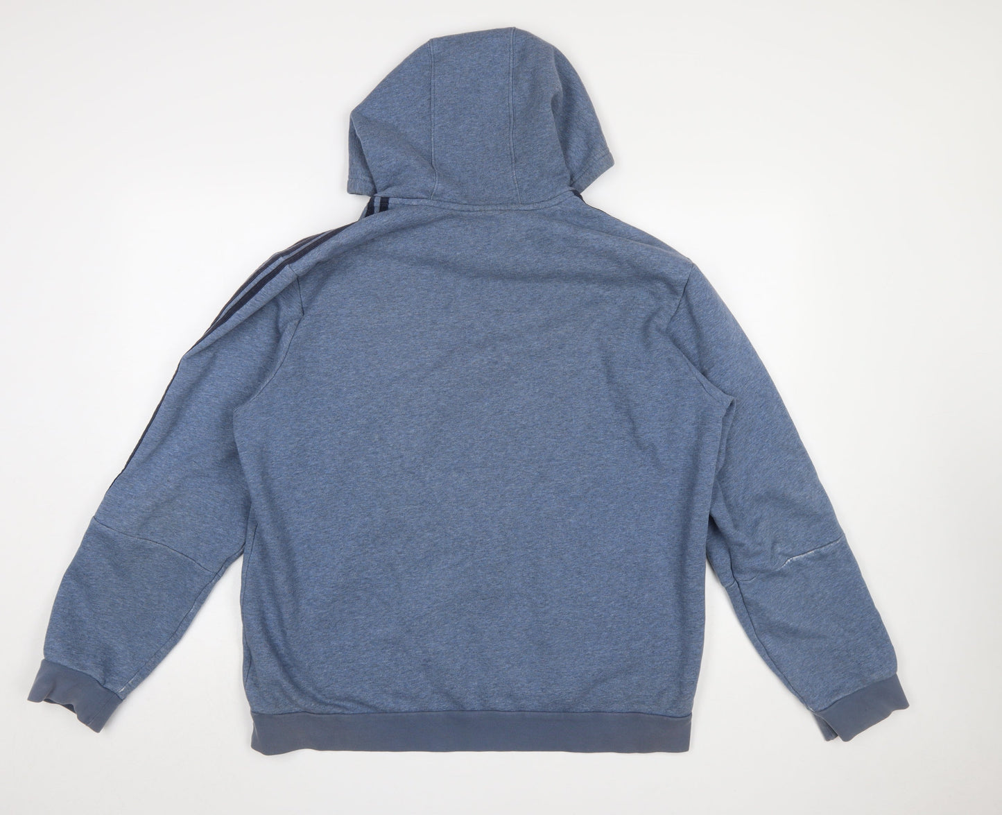 adidas Men’s Blue XL Pullover Hoodie Sweatshirt Logo Sportswear