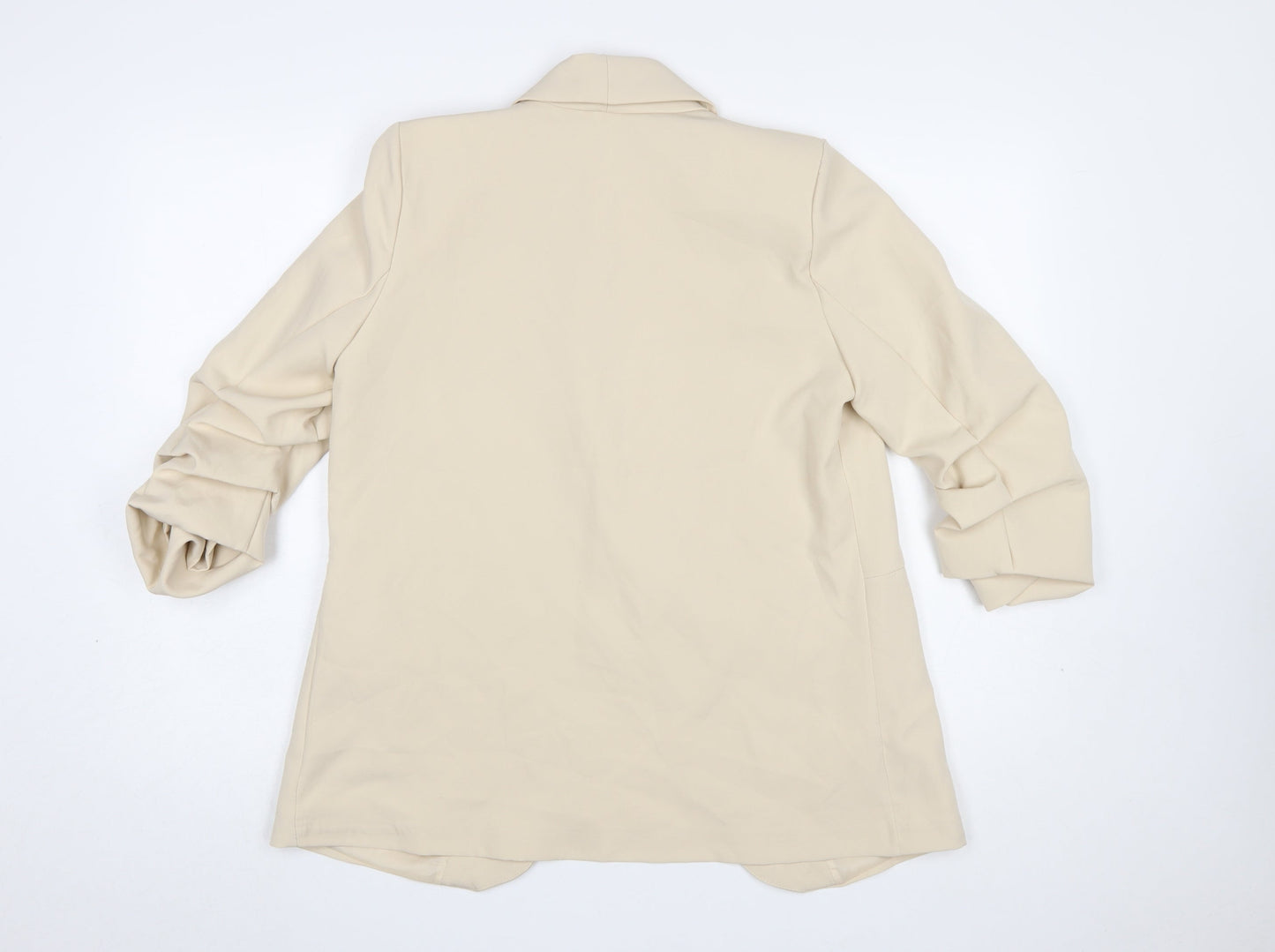 New Collection Women Beige Shawl Lapel Blazer Jacket S