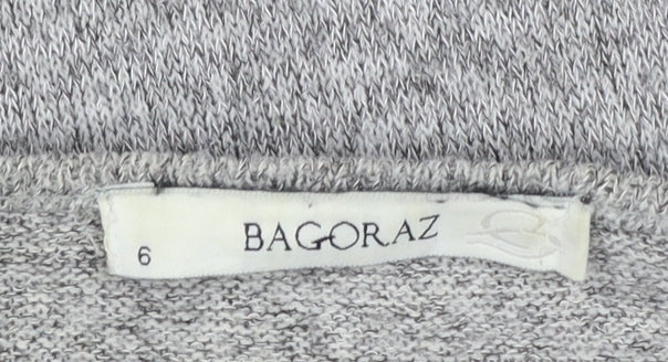 Bagoraz Women's Grey Floral Button-Up Cardigan Size 14