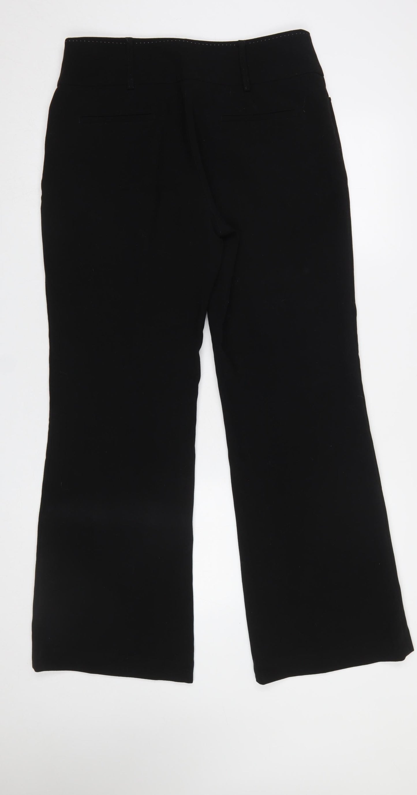 Next Women Black Straight Leg Dress Pants Size 14 Regular Work Trousers