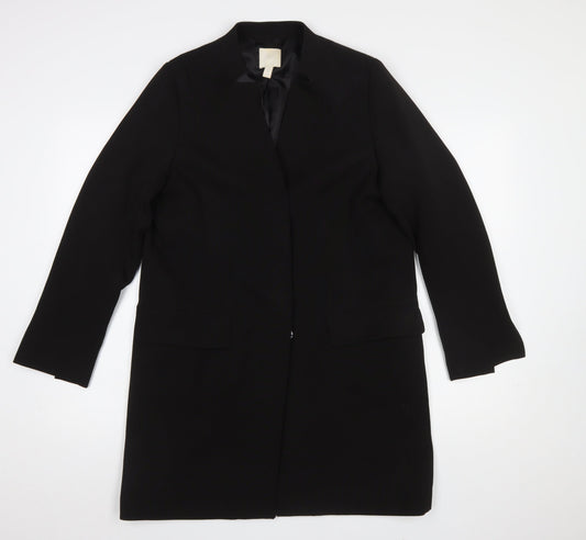 H&M Women's Black Regular Fit Mid-Length Blazer Size 8