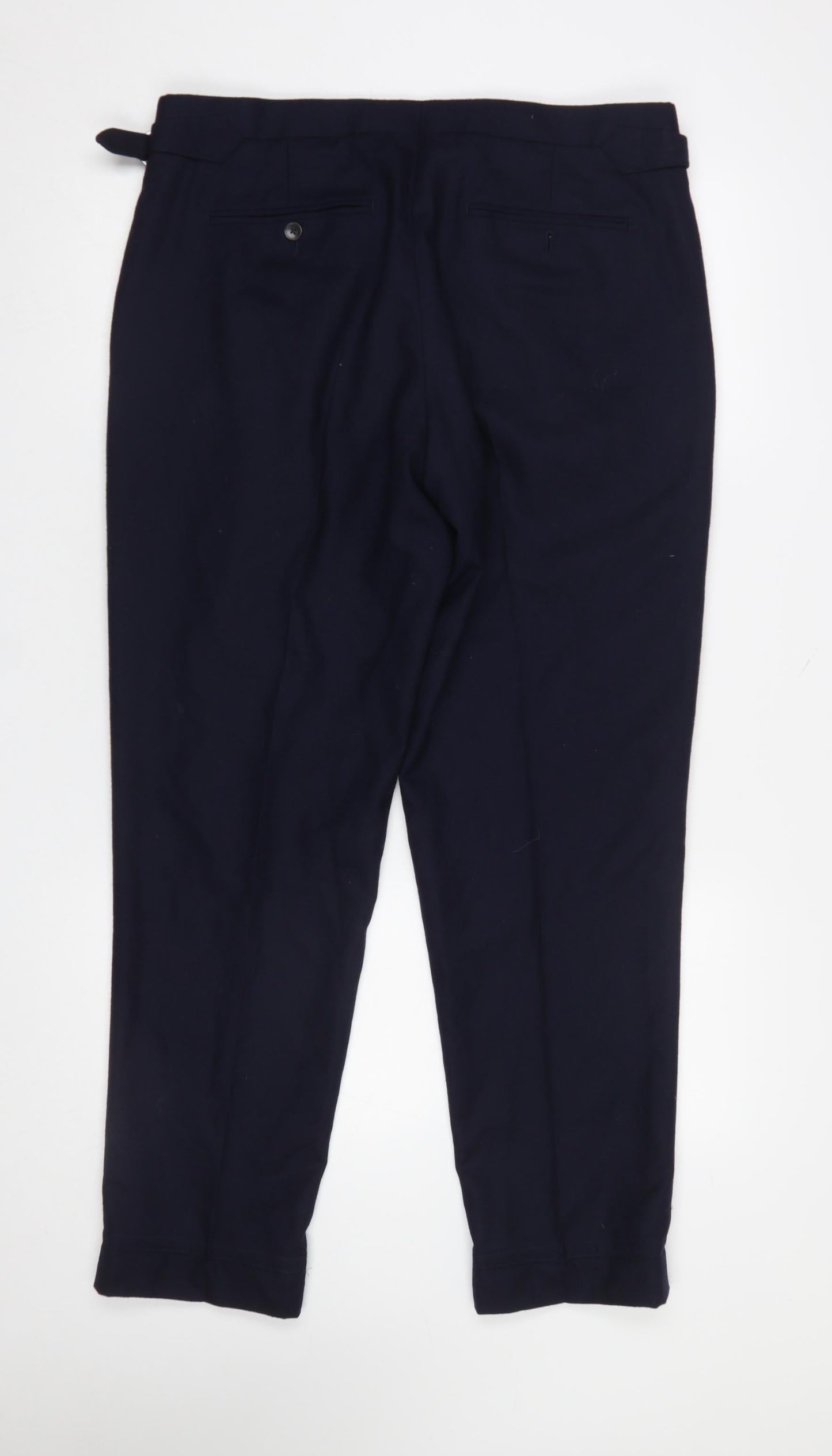Marks and Spencer Autograph Men's Navy Wool Dress Trousers 34S