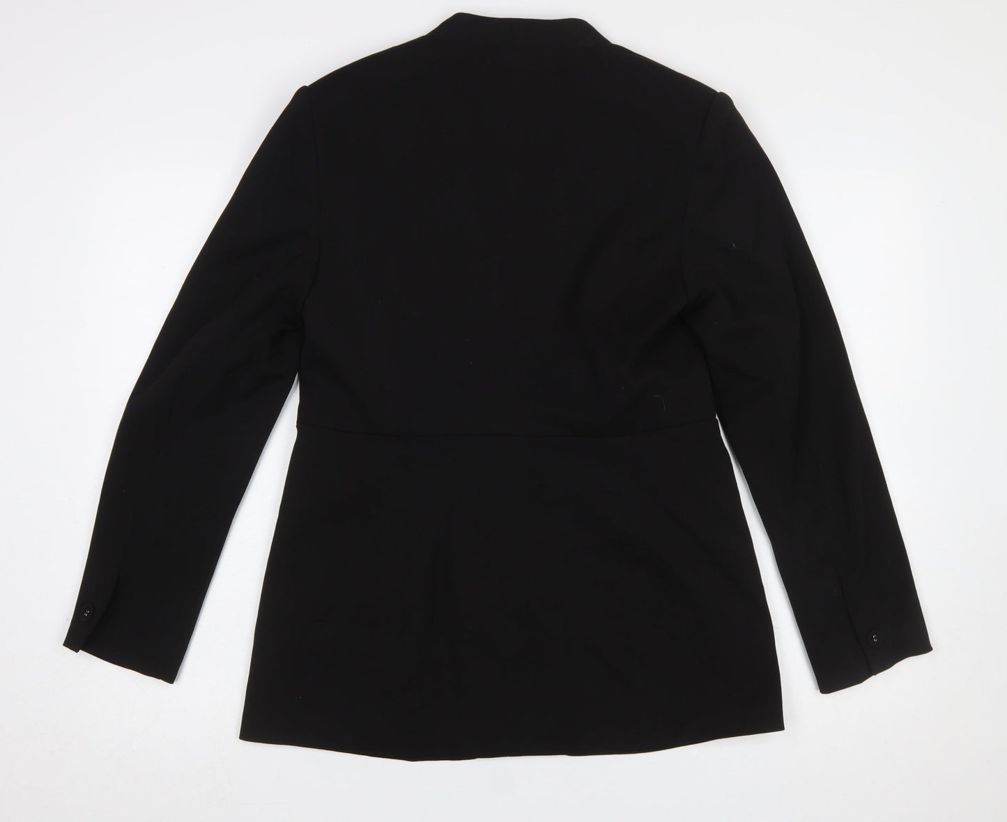 Kaleidoscope Women Black Embroidered Blazer UK 12 Single-Breasted Jacket
