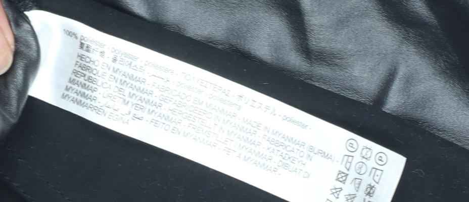 Zara Women Black Mid-Length Overcoat M Classic Buttoned Polyester
