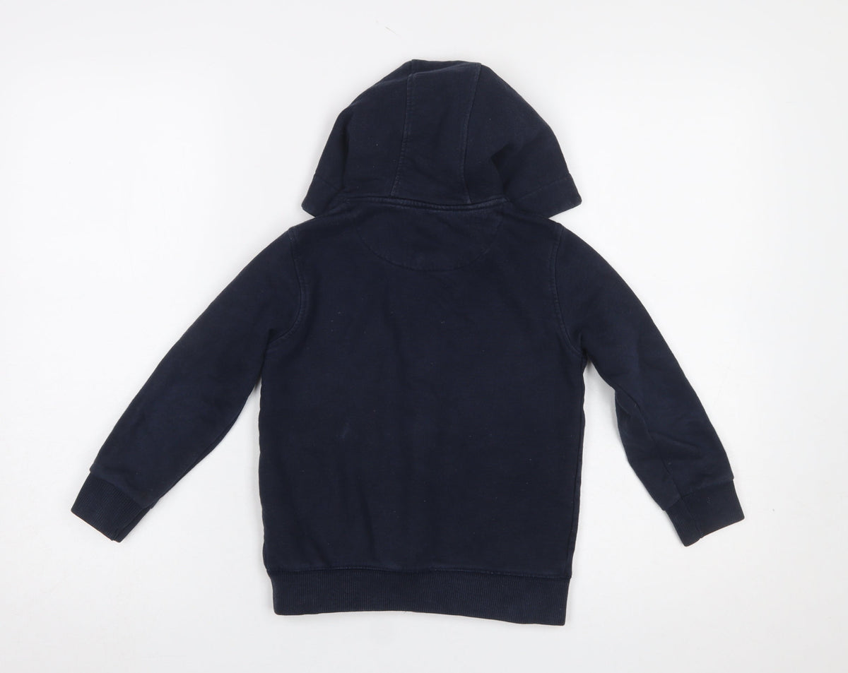 SoulCal & Co Boys Navy Full Zip Hoodie 6-7 Years Cotton Blend Casual