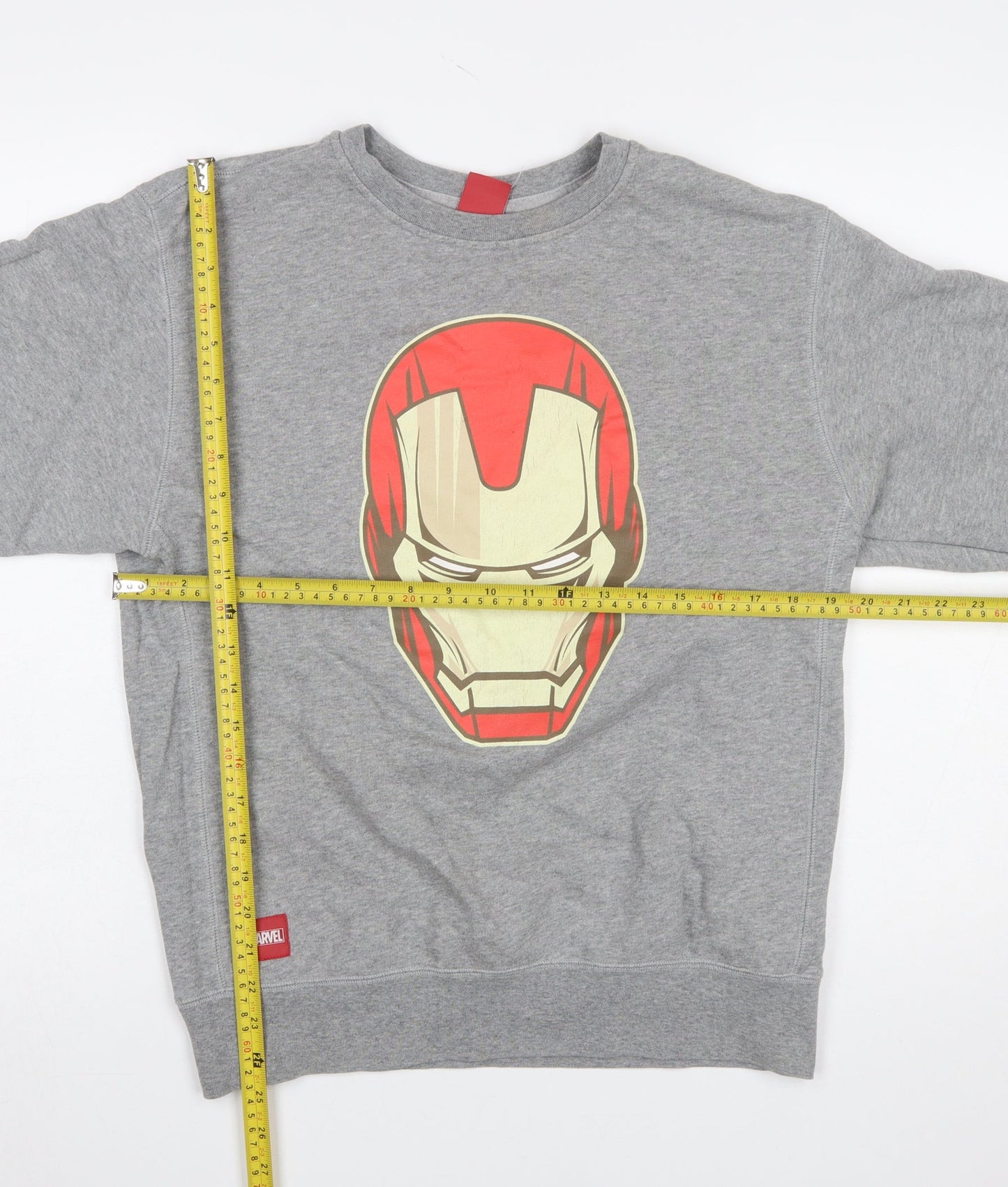 Marvel Iron Man Grey Men’s L Pullover Sweatshirt Graphic Print