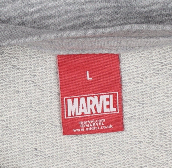 Marvel Iron Man Grey Men’s L Pullover Sweatshirt Graphic Print