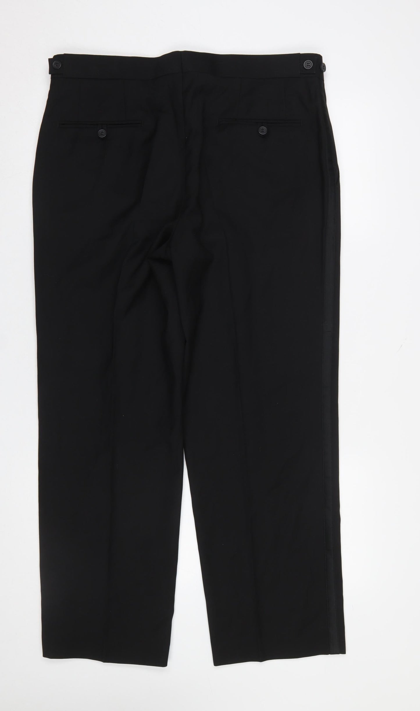 Taylor & Wright Men's Black 36S Formal Dress Trousers