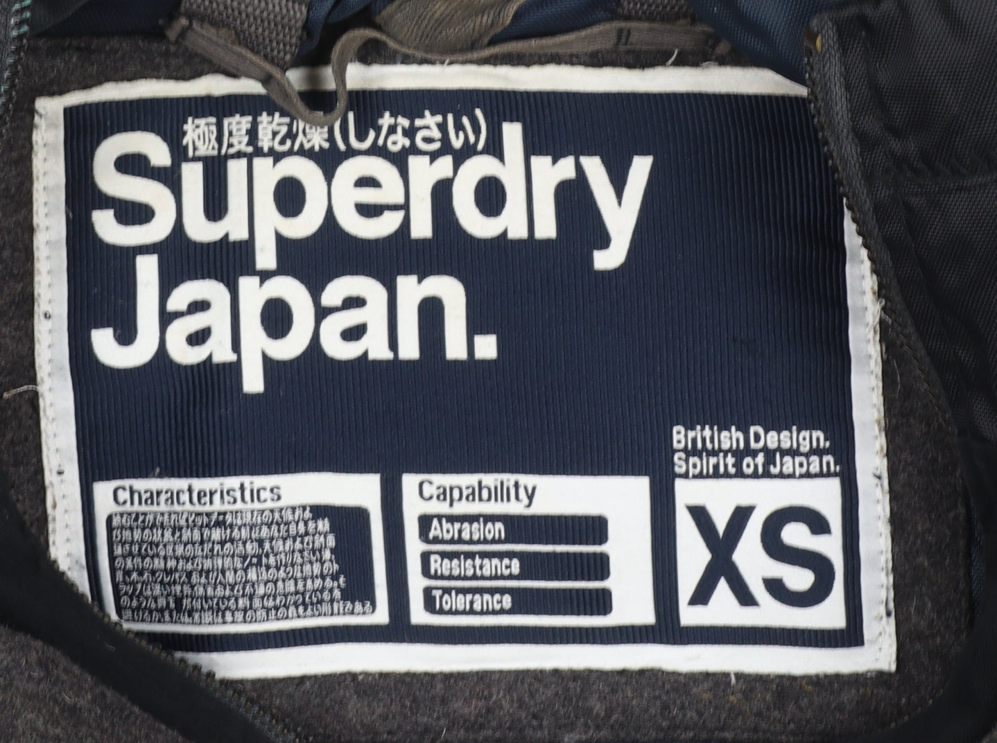Superdry Men's Grey Wool Blend Hooded Overcoat XS