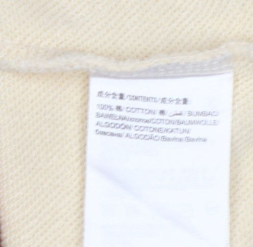 Bossini Women Beige Crew Neck Pullover Sweatshirt XL Cotton Casual
