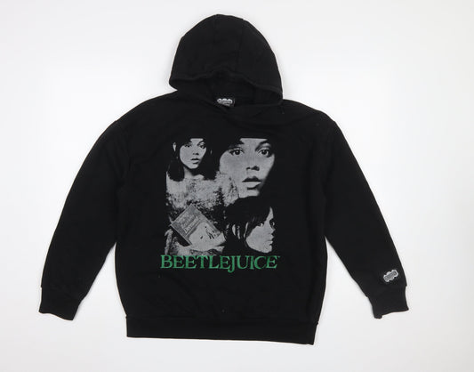 Primark Girls Black Beetlejuice Pullover Hoodie 12-13 Years