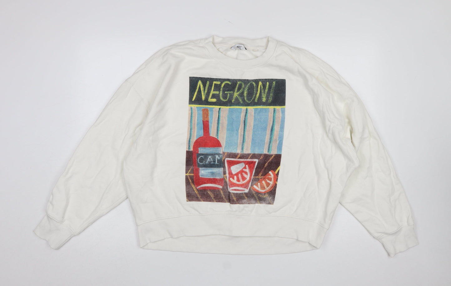 Next Women Ivory Negroni Graphic Pullover Sweatshirt M