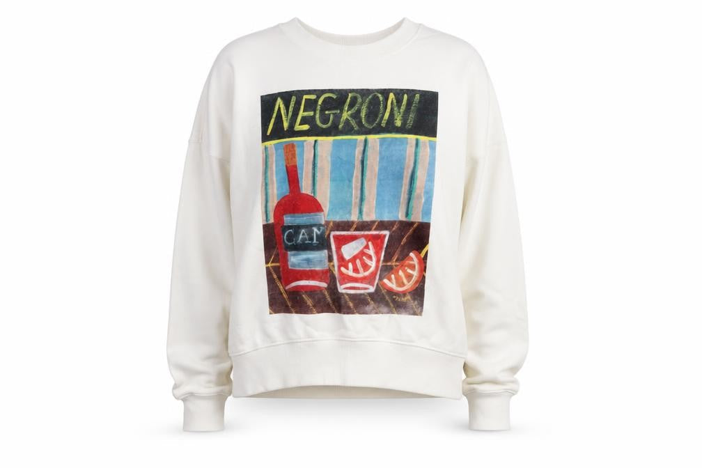 Next Women Ivory Negroni Graphic Pullover Sweatshirt M