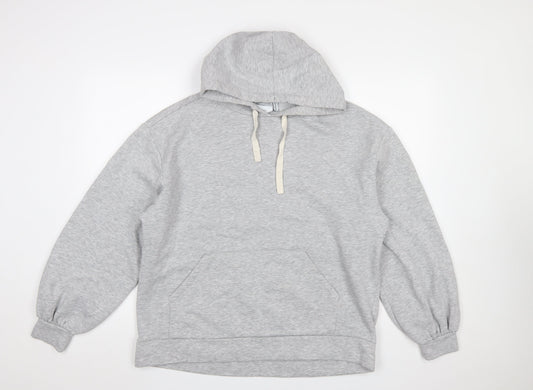 ASOS Design Women’s Grey Pullover Hoodie Size 12 Relaxed Fit