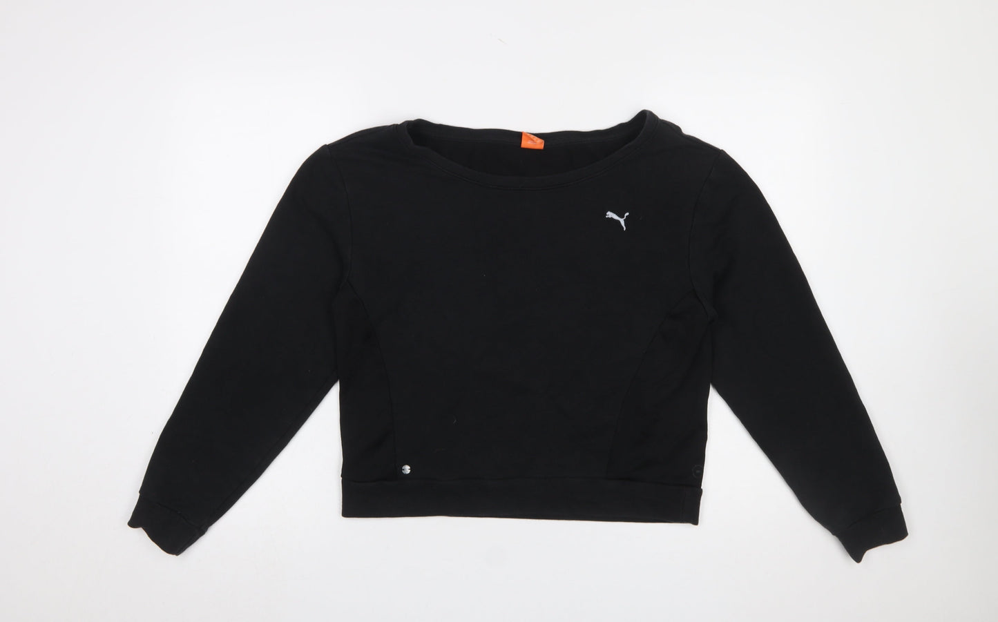 Puma Women's Black Crew Neck Long Sleeve Pullover Sweatshirt Size 14