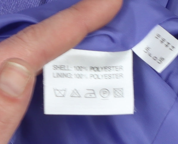 Jacques Vert Women's Purple Size 18 Short Sleeve Suit Jacket