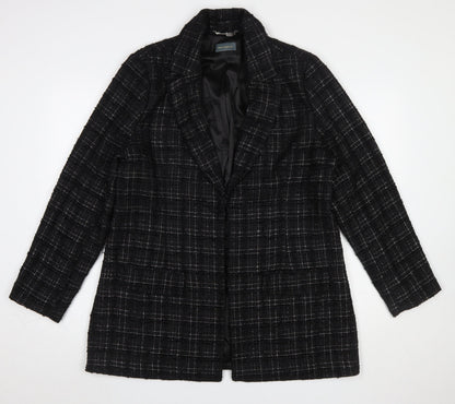 Ruth Langsford Women's Black Check Bouclé Blazer Jacket Size 18