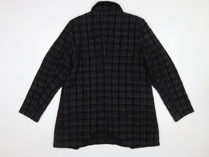 Ruth Langsford Women's Black Check Bouclé Blazer Jacket Size 18