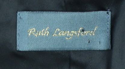 Ruth Langsford Women's Black Check Bouclé Blazer Jacket Size 18