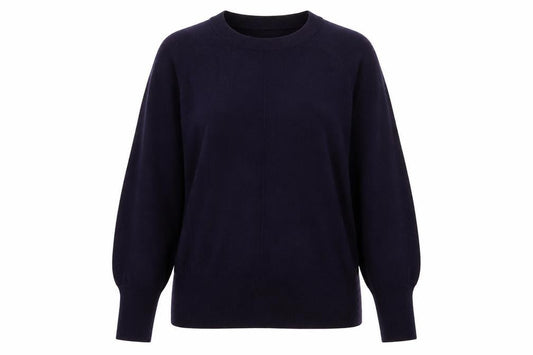 Kaliko Women’s Purple Cotton Blend Long Sleeve Crew Neck Jumper L