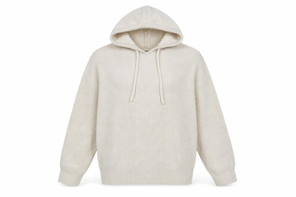 Marks & Spencer Women’s Ivory Hooded Knit Jumper Size M