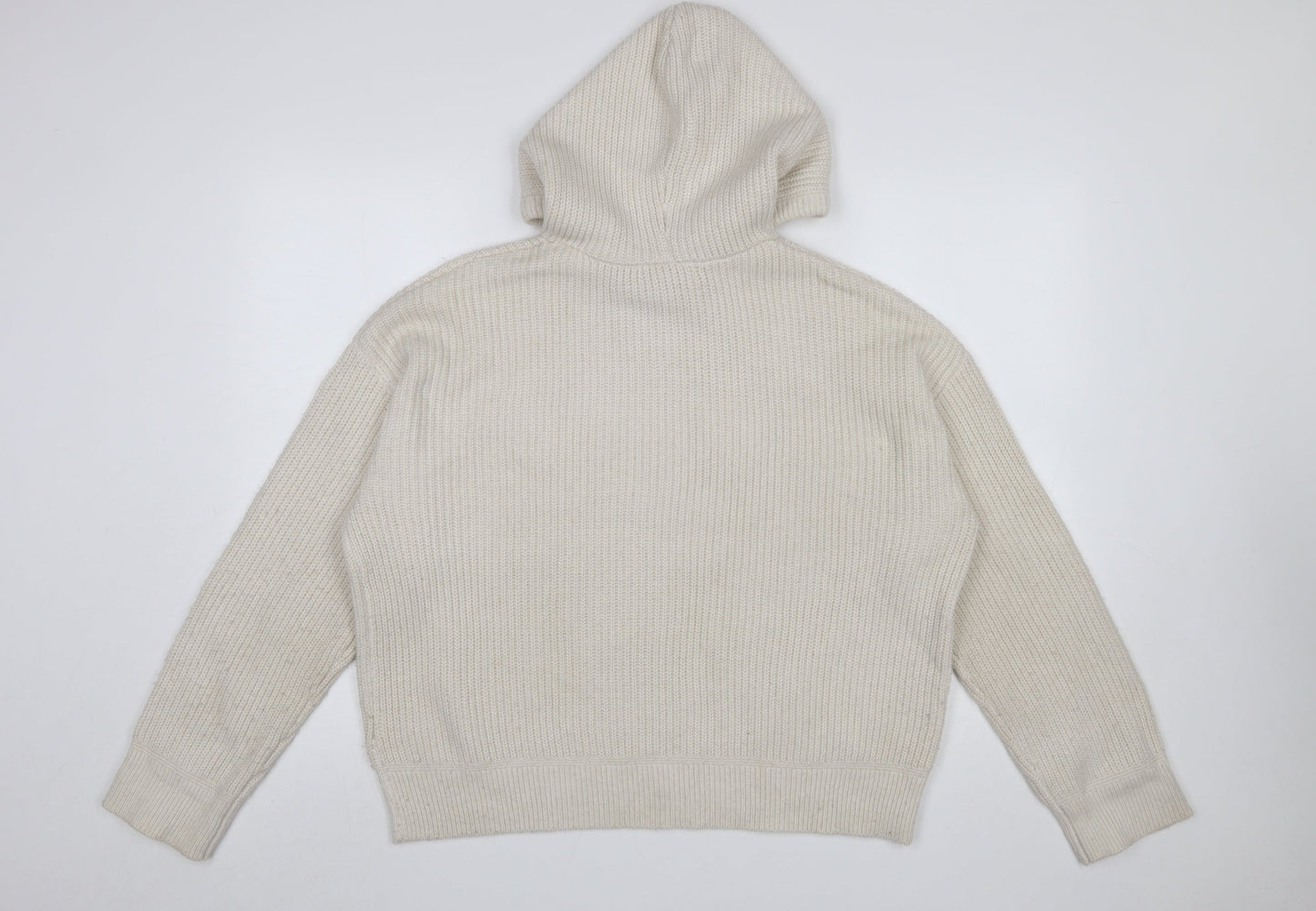 Marks and Spencer Women’s Ivory Hooded Knit Jumper Size M