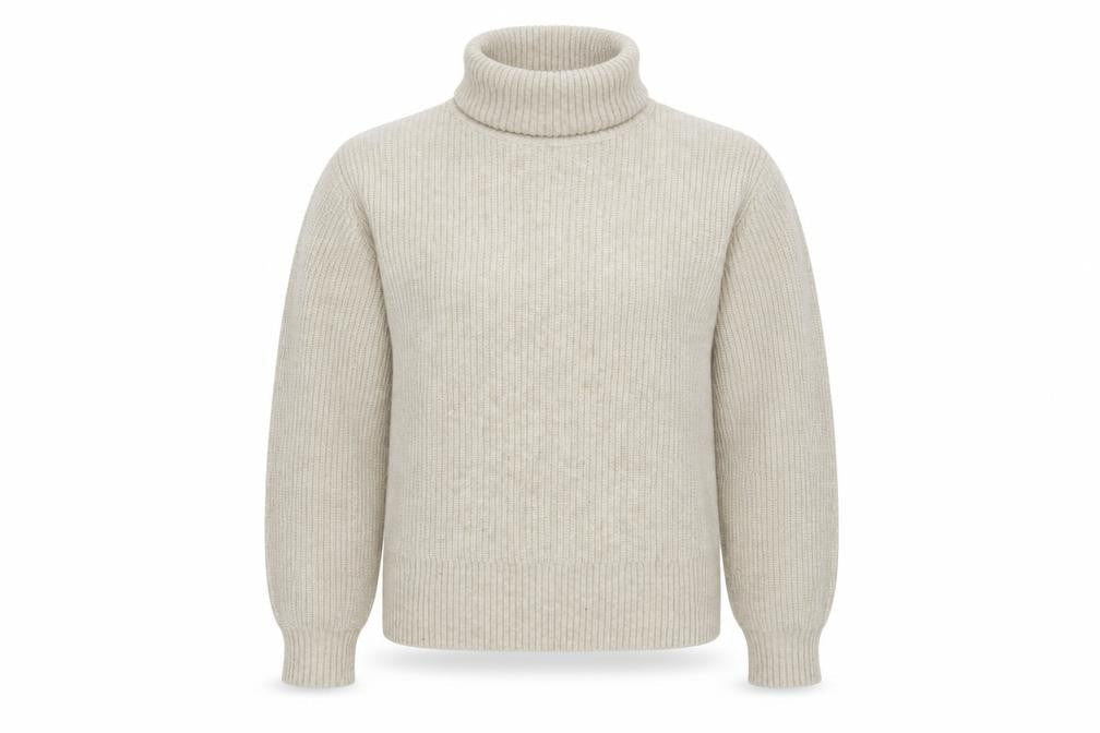 Marks & Spencer Womens Beige Roll Neck Chunky Knit Jumper Size L