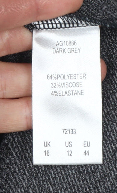 Cotton Traders Women’s Grey Jersey Midi A-Line Skirt Size 16