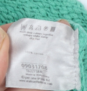 Marks and Spencer Per Una Green Cotton Knit Cardigan Women’s XL Round Neck