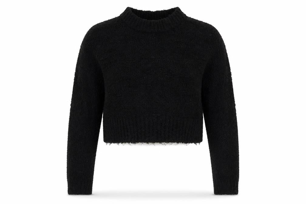 Glamorous Women’s Black Mock Neck Knit Pullover Jumper UK 10
