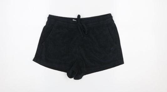 Fabletics Women Black S Sweat Shorts Cotton Blend Drawstring
