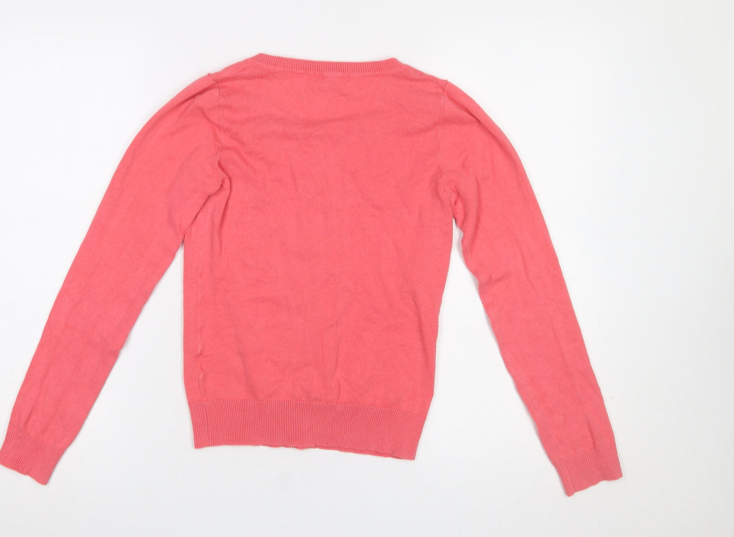 New Look Women’s Pink Button Front Long Sleeve Cardigan Size 6