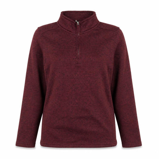 Urban Pipeline Womens Burgundy 1/4 Zip Fleece Sweatshirt Size L Polyester