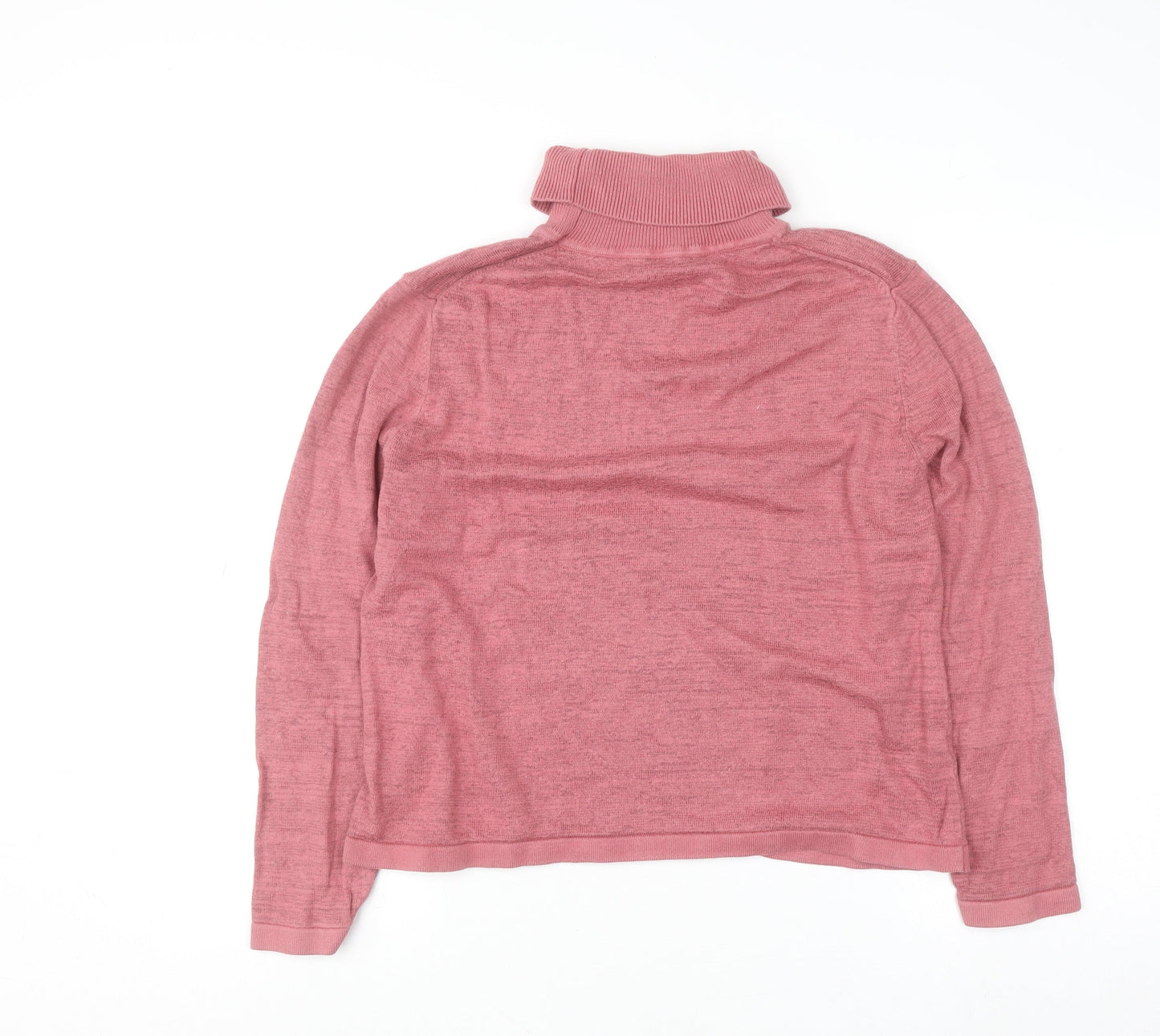 Viyella Womens Pink Roll Neck Long Sleeve Knit Jumper XL