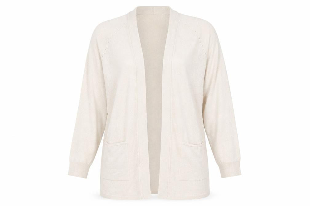 Monsoon Women’s Beige Longline Open Knit Cardigan Size S