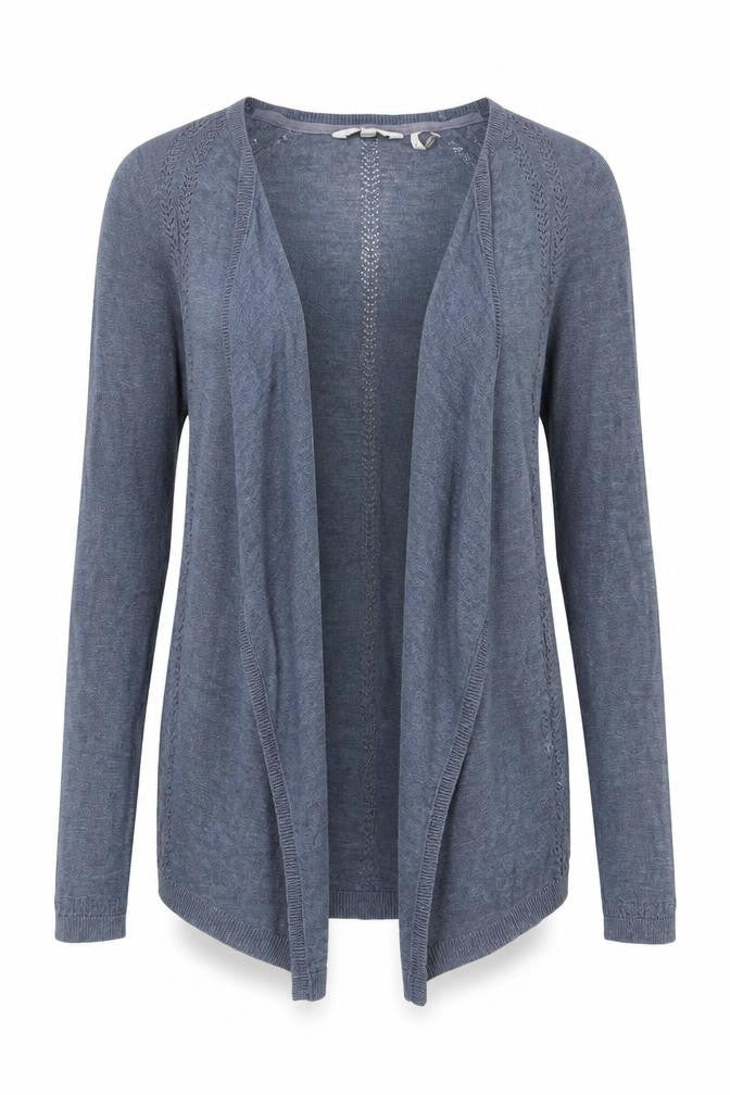 FatFace Women's Blue Cotton Long Sleeve Open Cardigan Size 8